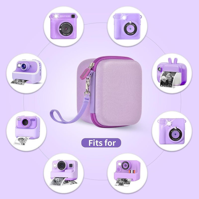 PAIYULE Kids Instant Print Camera Case with 3 Rolls Prints Paper Compatible with ESOXOFFORE for Dylanto for DUDUDRAGON for GKTZ for ETIKEZ for Dafotil for Careenoah Toddler Digital Cameras (Purple with Paper) - Image 2